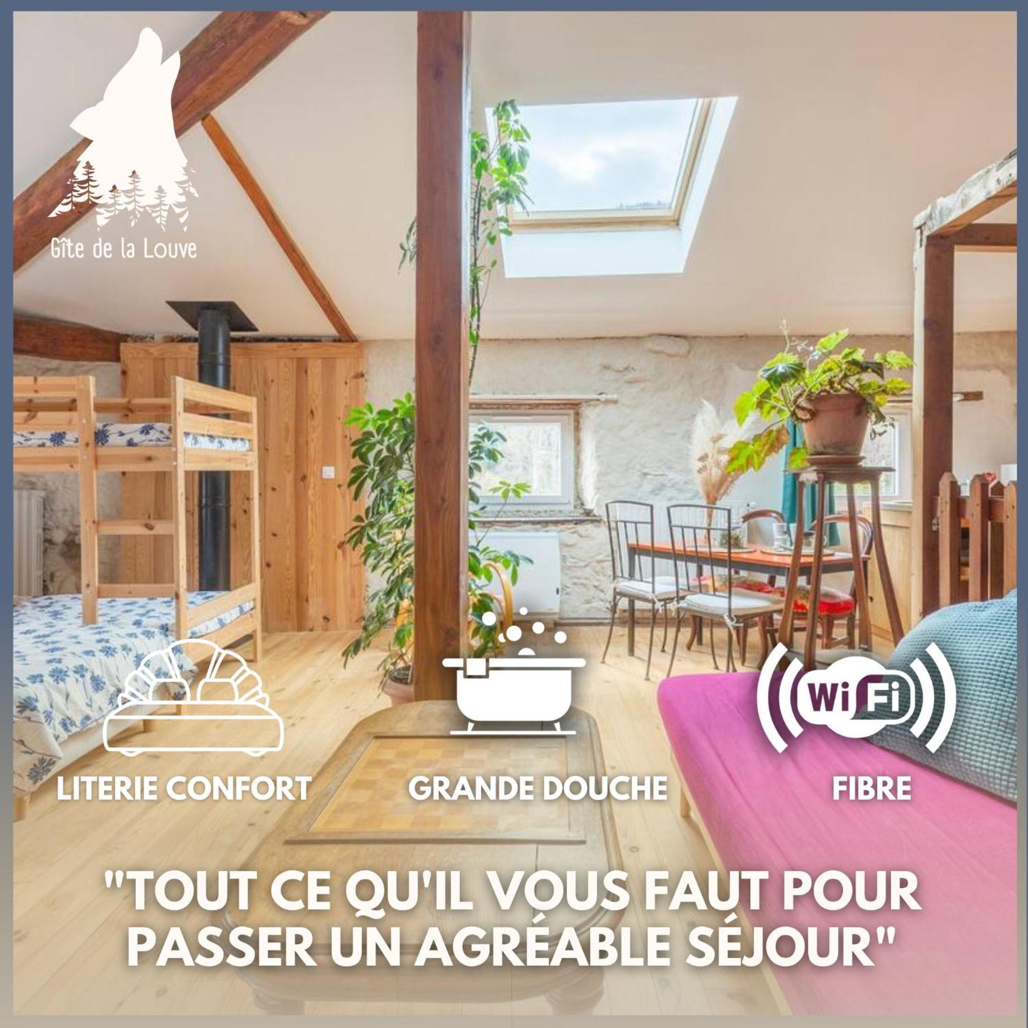 Chambre Triple Deluxe - Gite De La Louve Fougax-et-Barrineuf Exterior photo